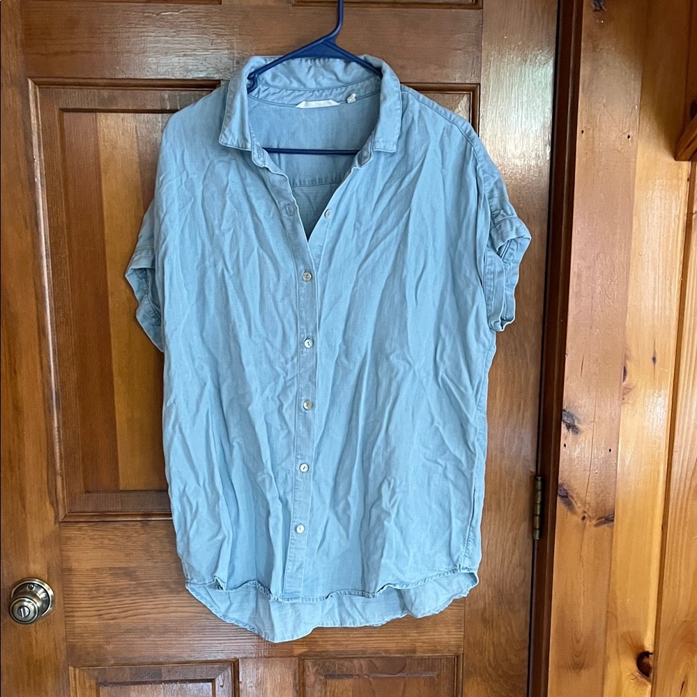 Soft Surroundings Denim Blue Shirt Size Large